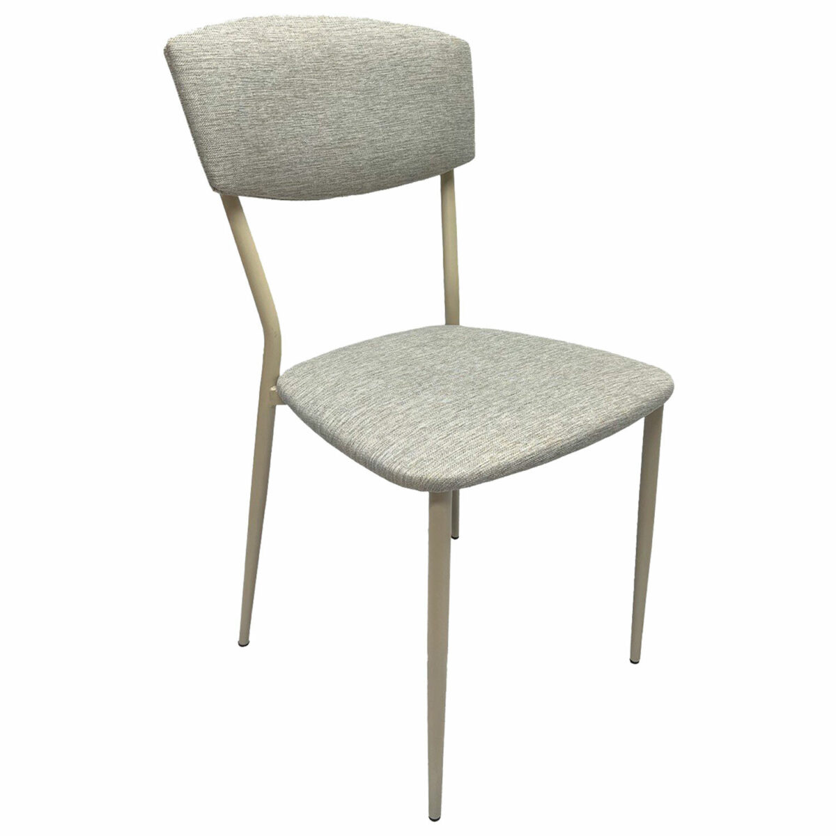 Стул для столовых, кафе, дома РС23, бежевый перламутровый каркас, рогожка бежевая — изображение 1