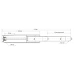 Газлифт BRABIX A-140 стандартный, ХРОМ, длина в открытом виде 413 мм, d50 мм, класс 2, 532005 — изображение 3