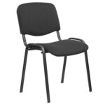 Стул для персонала и посетителей "ИЗО", черный каркас, ткань черная, В-14/С-11 — изображение 2