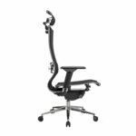 Кресло офисное МЕТТА "SAMURAI" S-3, с подголовником, сверхпрочная ткань-сетка, черное — изображение 4