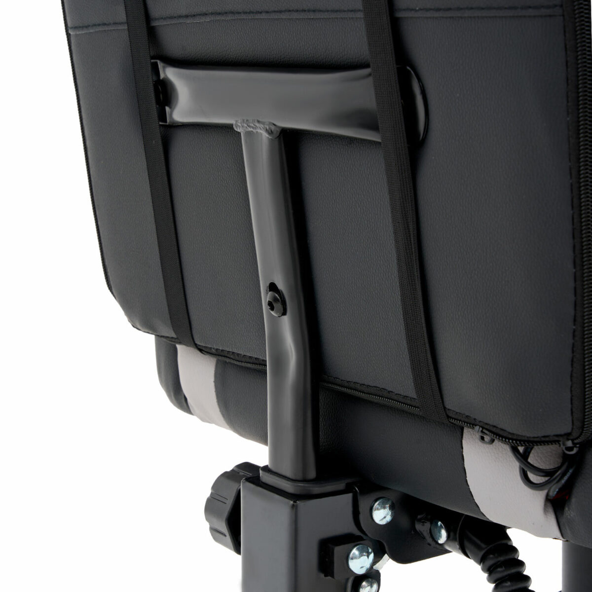 Кресло компьютерное CROMEX (КРОМЕКС) "Quantum GM-155 RGB", подсветка, две подушки, экокожа, черное/красное/серое, 532955 — изображение 15