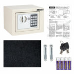 Сейф мебельный DASWERK (ДАСВЕРК) SC-170EL (170х230х170 мм), электронный замок, бежевый, 291340 — изображение 11