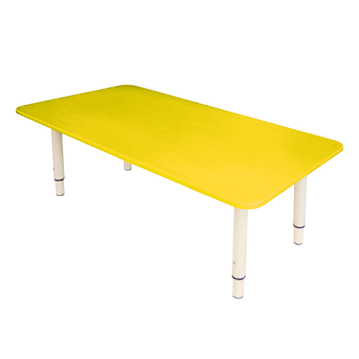 Стол детский "Дошколенок", 900х450х400-580 мм, регулируемый, рост 0-3 (85-145 см), пластик, желтый, слоновая кость — изображение 1