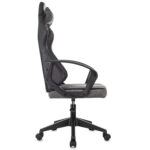 Кресло компьютерное BRABIX "Forcer GM-127", 2 подушки, экокожа/велюр, черное/серое, 533216 — изображение 4