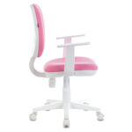 Кресло детское BRABIX "Fancy MG-201W", с подлокотниками, пластик белый, розовое, 532409, MG-201W_532409 — изображение 4