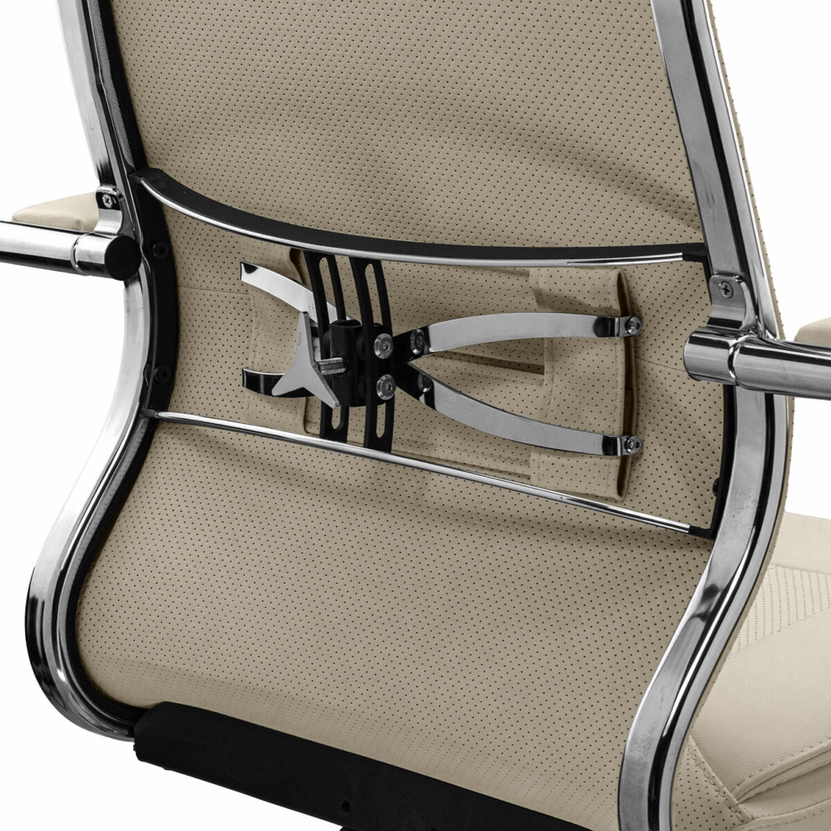 Кресло офисное МЕТТА "SAMURAI" KL-1, экокожа, бежевое — изображение 11