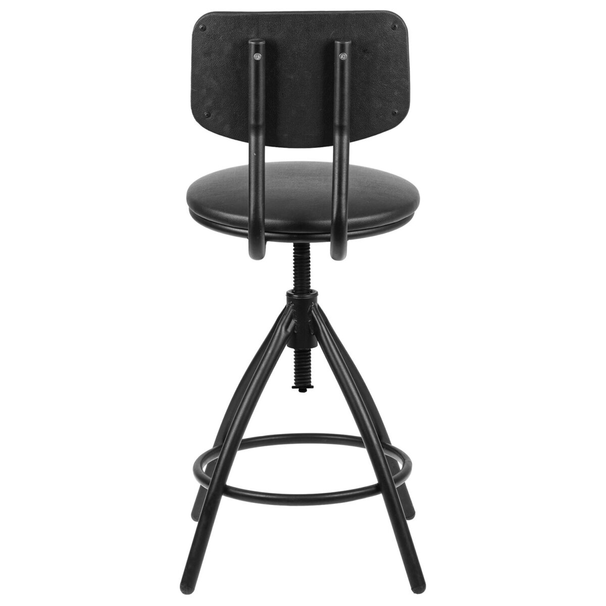 Стул кресло кассира, ресепшен РС61/Д, на винте, без подлокотников, кожзам, черное — изображение 6