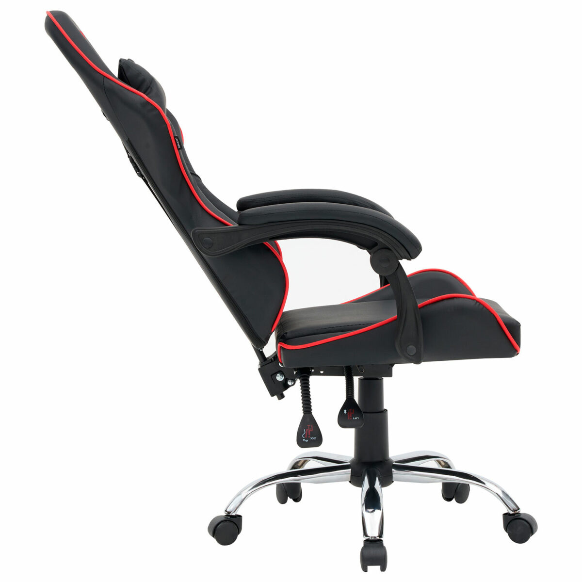 Кресло компьютерное CROMEX (КРОМЕКС) "Joker GM-125", две подушки, экокожа, черное/красное, 532954 — изображение 9