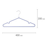 Вешалки-плечики, размер 48-50, КОМПЛЕКТ 10 шт., металл/ПВХ, перекладина, цвет синий, BRABIX "Стандарт", 601166 — изображение 3