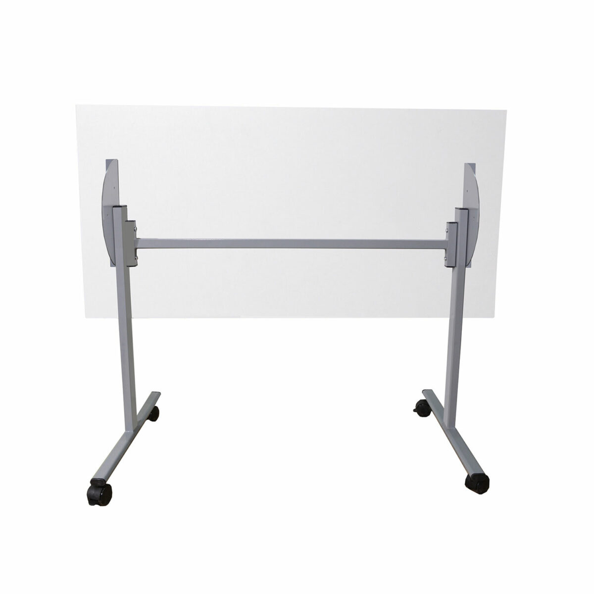 Стол складной "Эверест", 1200х600х760 мм, серый каркас, ЛДСП белая — изображение 4