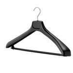 Вешалка-плечики, размер 48-50, пластик, анатомическая, перекладина, крючки для бретелей, черный, С024/С044 — изображение 4