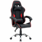 Кресло компьютерное CROMEX (КРОМЕКС) "Joker GM-125", две подушки, экокожа, черное/красное, 532954