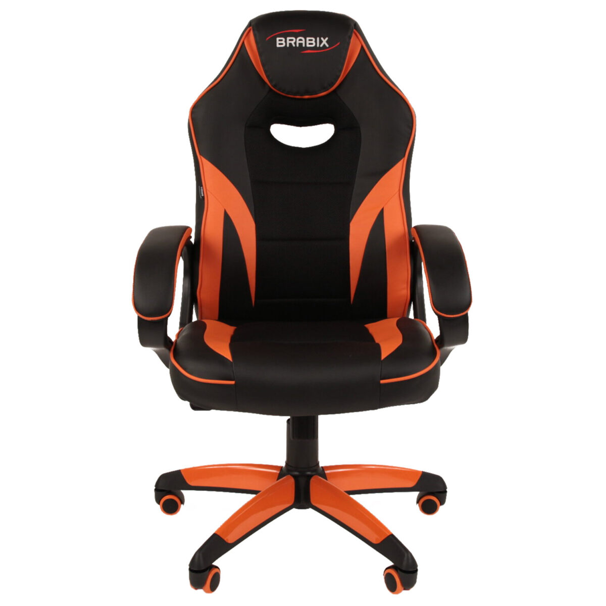 Кресло компьютерное BRABIX "Accent GM-161", TW/экокожа, черное/оранжевое, 532577, 7083505 — изображение 3