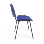 Стул для персонала и посетителей "ИЗО", черный каркас, ткань черно-синяя, В-12/С-14 — изображение 4