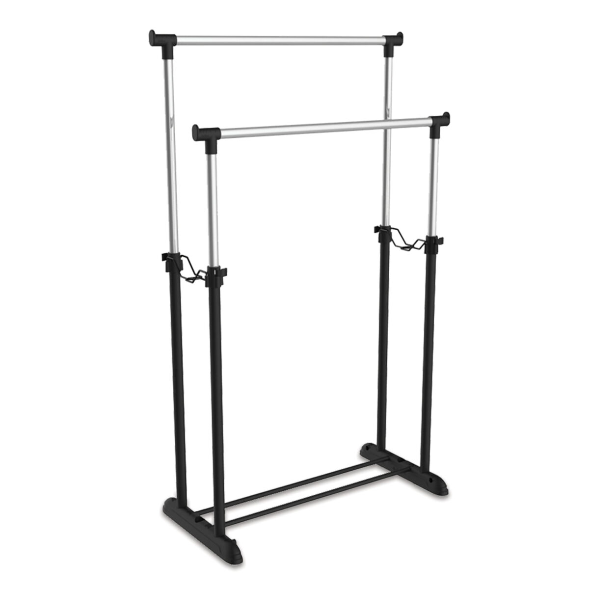 Вешалка для плечиков SHT-WR4150, 1615х860х440 мм, пластик/металл, черная/хром — изображение 1