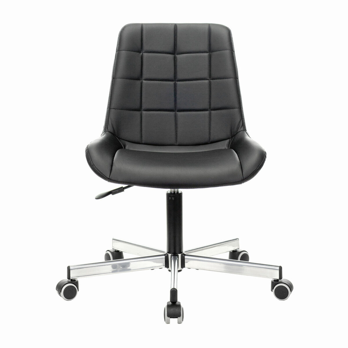 Кресло BRABIX "Deco MG-316", без подлокотников, пятилучие серебристое, экокожа, черное, 532080. — изображение 2