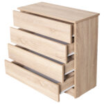 Комод BRABIX "Scandi CM-001", 750х330х730 мм, 4 ящика, ЛДСП, дуб сонома, 641901, ЦБ013659 -2 — изображение 6