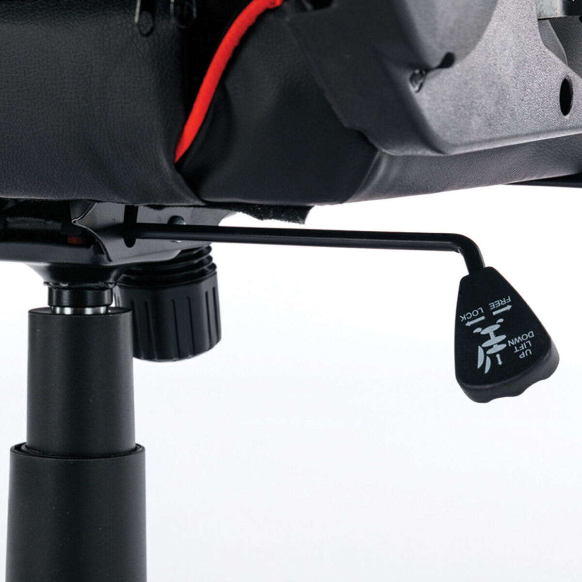 Кресло компьютерное BRABIX "Hunter GM-130", две подушки, экокожа, черное/красное, 532797 — изображение 14