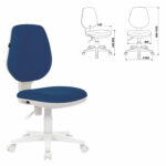 Кресло детское BRABIX "Fancy MG-201W", без подлокотников, пластик белый, синее, 532413, MG-201W_532413 — изображение 2