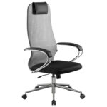 Кресло офисное BRABIX PREMIUM "Ultimate EX-800" хром, плотная двойная сетка Х2, черное/серое, 532912 — изображение 3