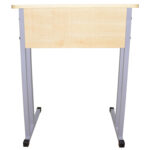 Стол-парта 1-местный нерегулируемый "Умник", 600х500х760 мм, рост 6, серый каркас, ЛДСП клён — изображение 4