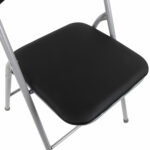 Стул складной BRABIX "Golf CF-007", серебристый каркас, кожзам чёрный, 532891 — изображение 10