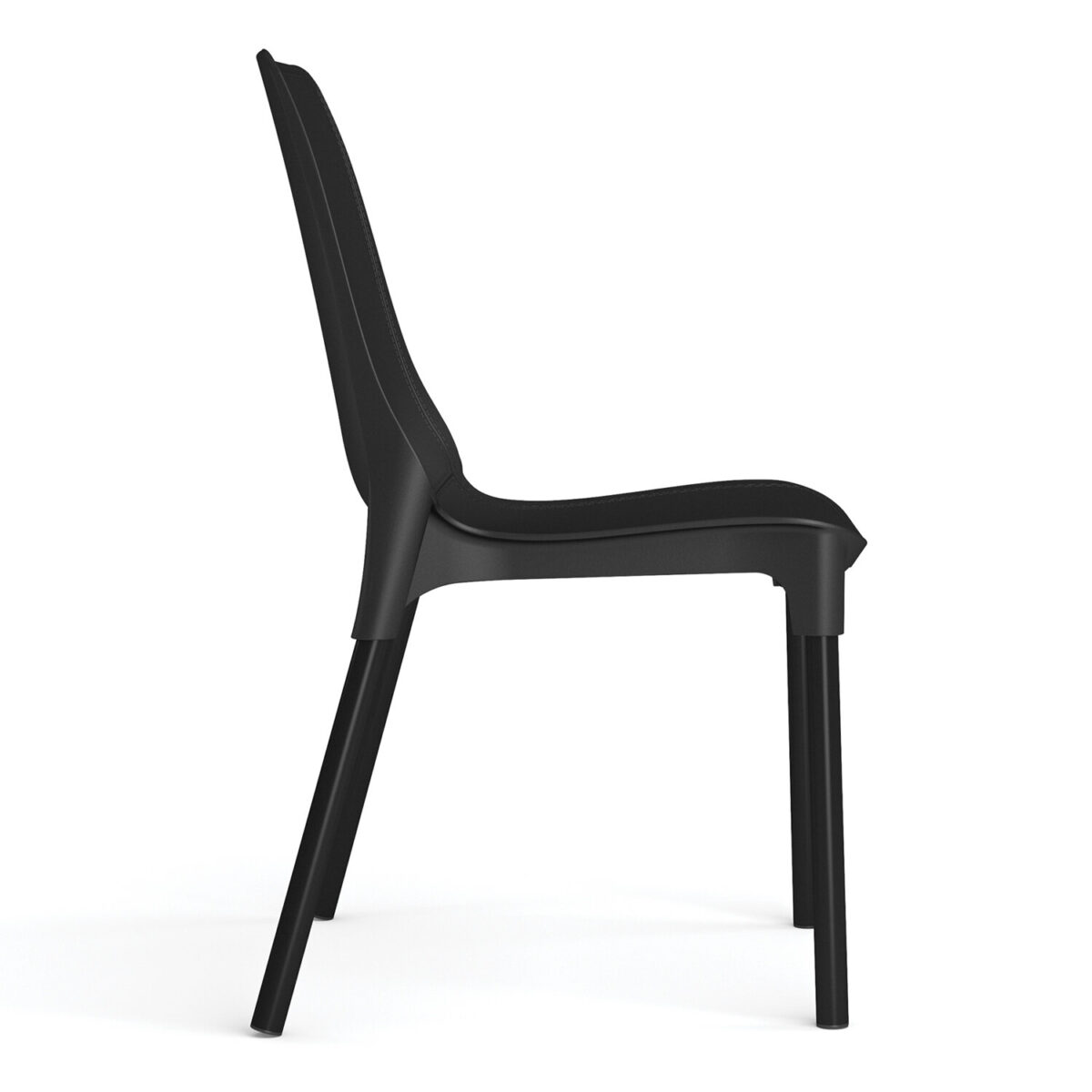 Стул для столовых, кафе, дома SHT-S75, черный металлический каркас, пластик черный — изображение 4