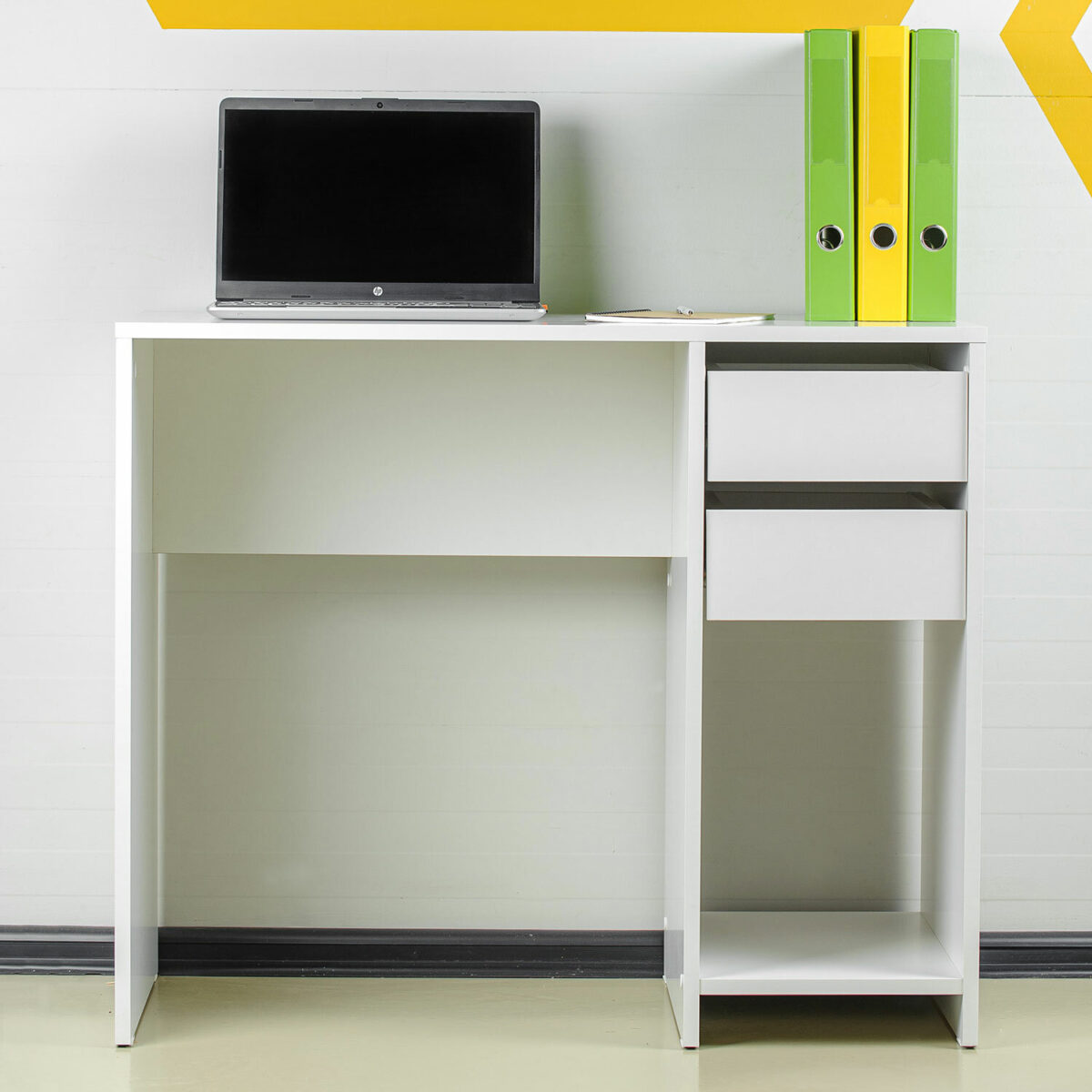 Стол письменный/компьютерный BRABIX "Scandi CD-017", 900х450х750 мм, 2 ящика, белый, 641894, ЦБ013706-1 — изображение 3