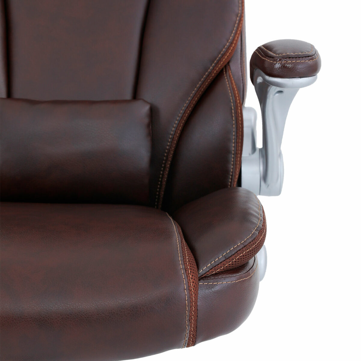 Кресло BRABIX PREMIUM "Phantom EX-553", рециклированная кожа, регулируемый подголовник, коричневое, 532941 — изображение 11