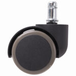 Колеса (ролики) для кресла, комплект 5 шт., прорезиненные, шток d - 11 мм, цвет черный — изображение 2