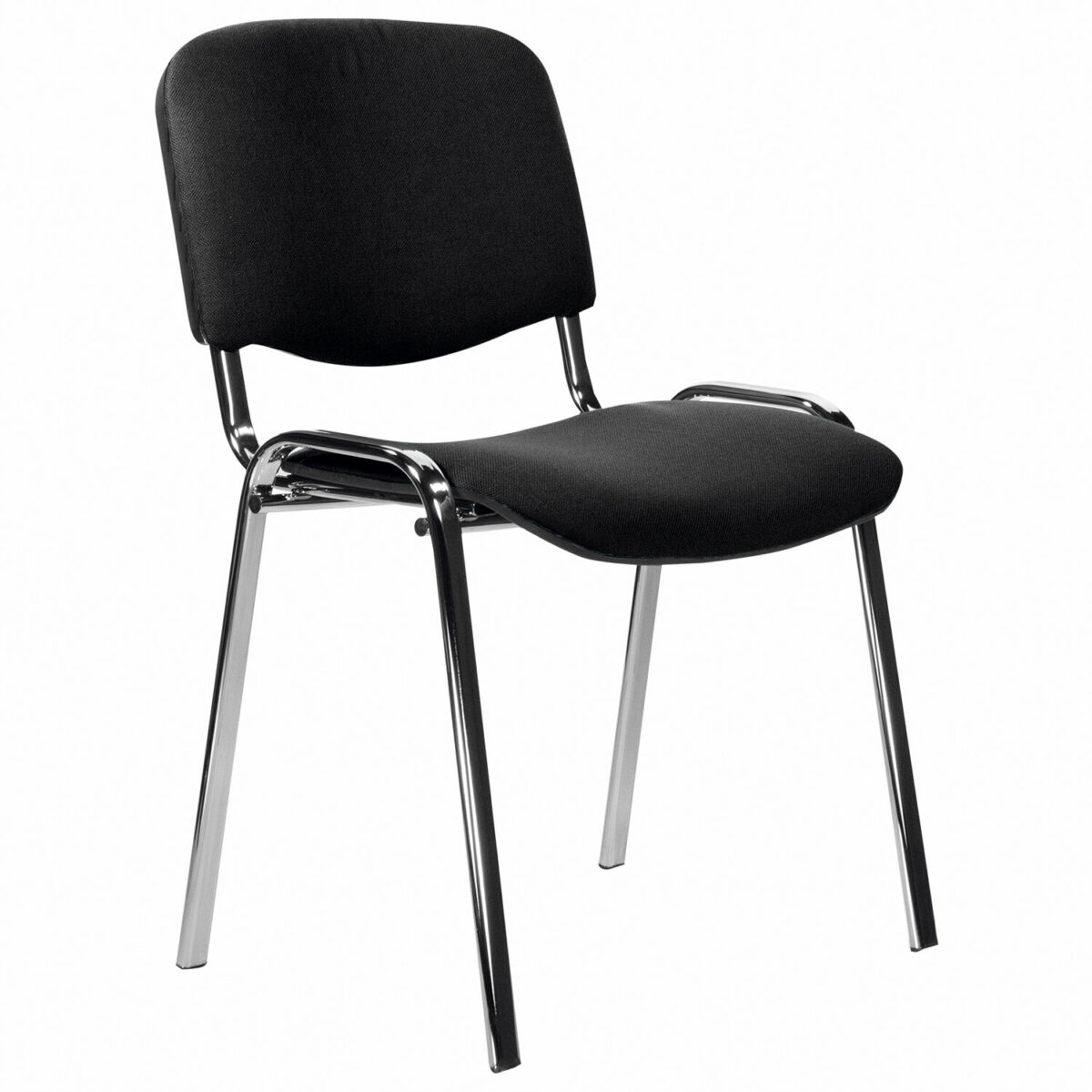 Стул STAFF "Iso Lite CF-008", хром, ткань черная (С-11), 532565 — изображение 1