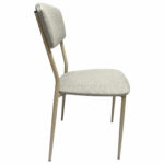 Стул для столовых, кафе, дома РС23, бежевый перламутровый каркас, рогожка бежевая — изображение 4