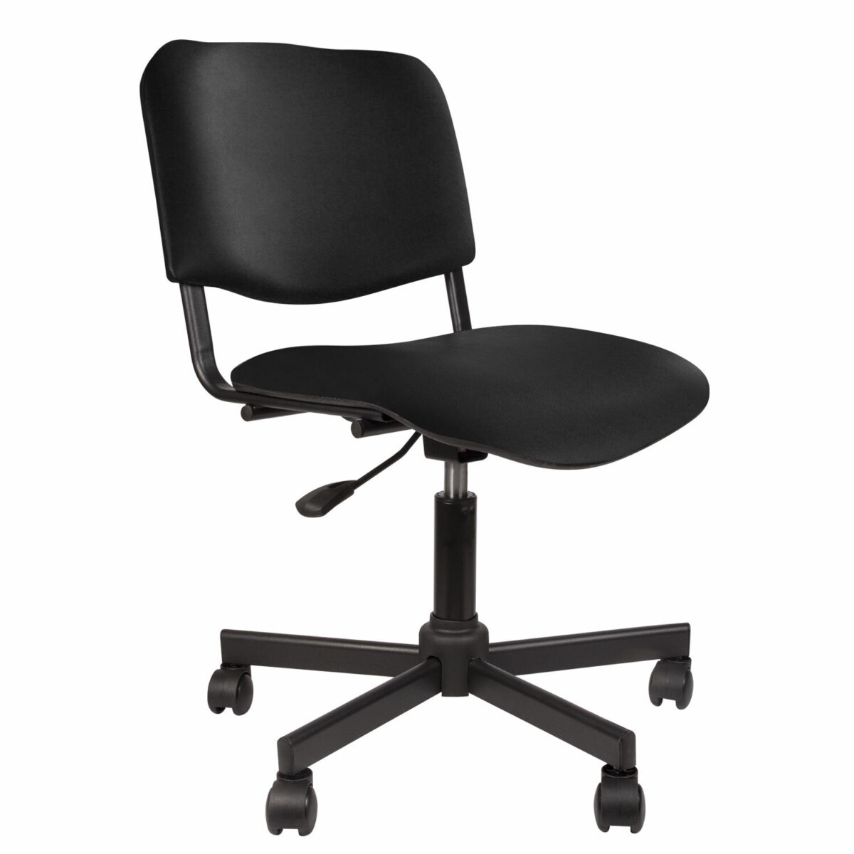 Кресло КР09, без подлокотников, кожзаменитель, черное, КР01.00.09-201- — изображение 1