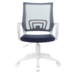 Кресло BRABIX "Fly MG-396W", с подлокотниками, пластик белый, сетка, темно-серое, 532400, MG-396W_532400 — изображение 4