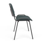 Стул для персонала и посетителей "ИЗО", черный каркас, ткань черно-зеленая, В-21/С-33 — изображение 4