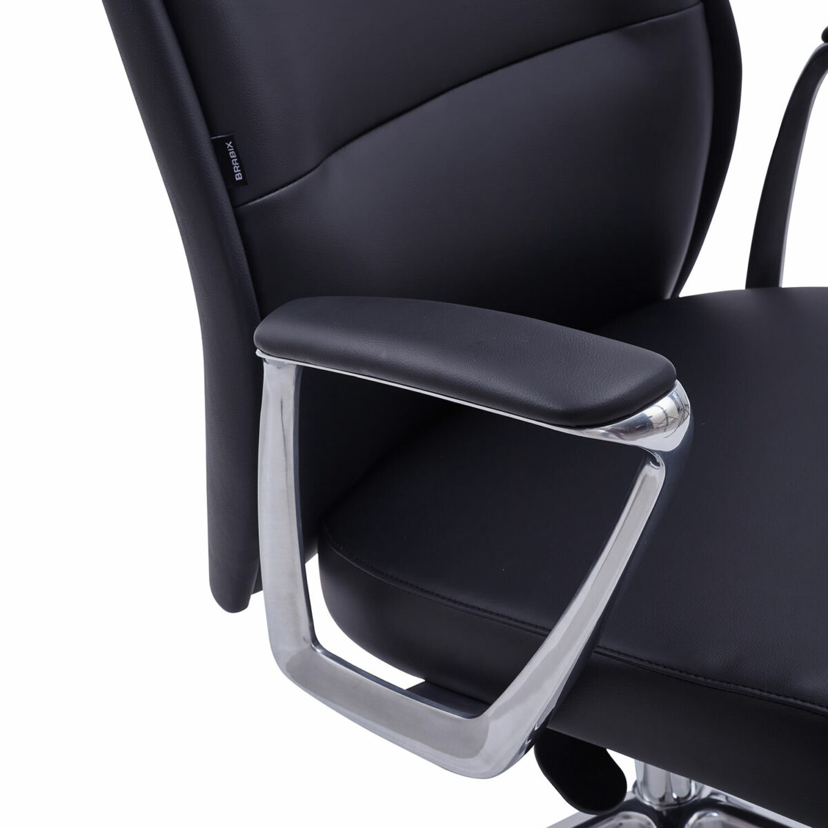 Кресло BRABIX PREMIUM "Adept EX-752", синхромеханизм, алюминий, экокожа, черное, 532930 — изображение 8