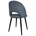 Стулья КОМПЛЕКТ 2 шт., "Luna CF-070", велюр серый, каркас металлический, усиленный, черный, BRABIX, 532770 — изображение 6