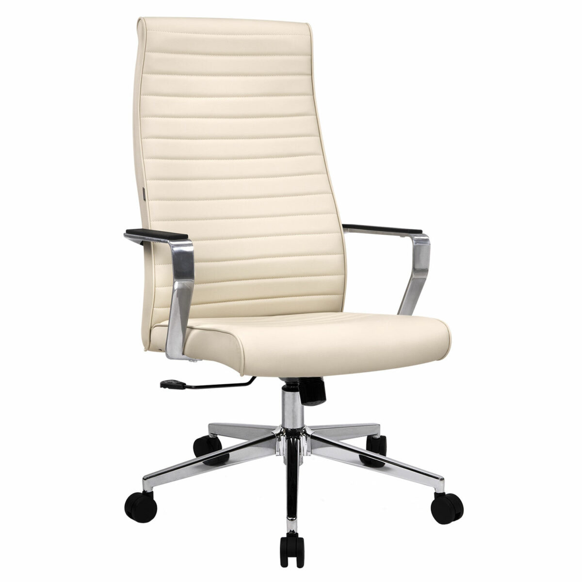 Кресло BRABIX PREMIUM "Solo EX-730", алюминий, хром, экокожа, бежевое, 532937 — изображение 1