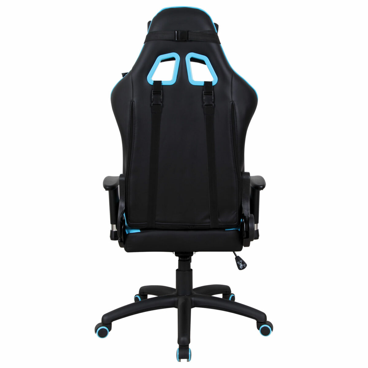 Кресло компьютерное BRABIX "GT Master GM-110", две подушки, экокожа, черное/голубое, 531928 — изображение 5