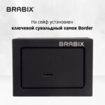 Сейф мебельный BRABIX "SF-140KL", 140х195х140 мм, ключевой замок, черный, 291140, S103BR210114 — изображение 8