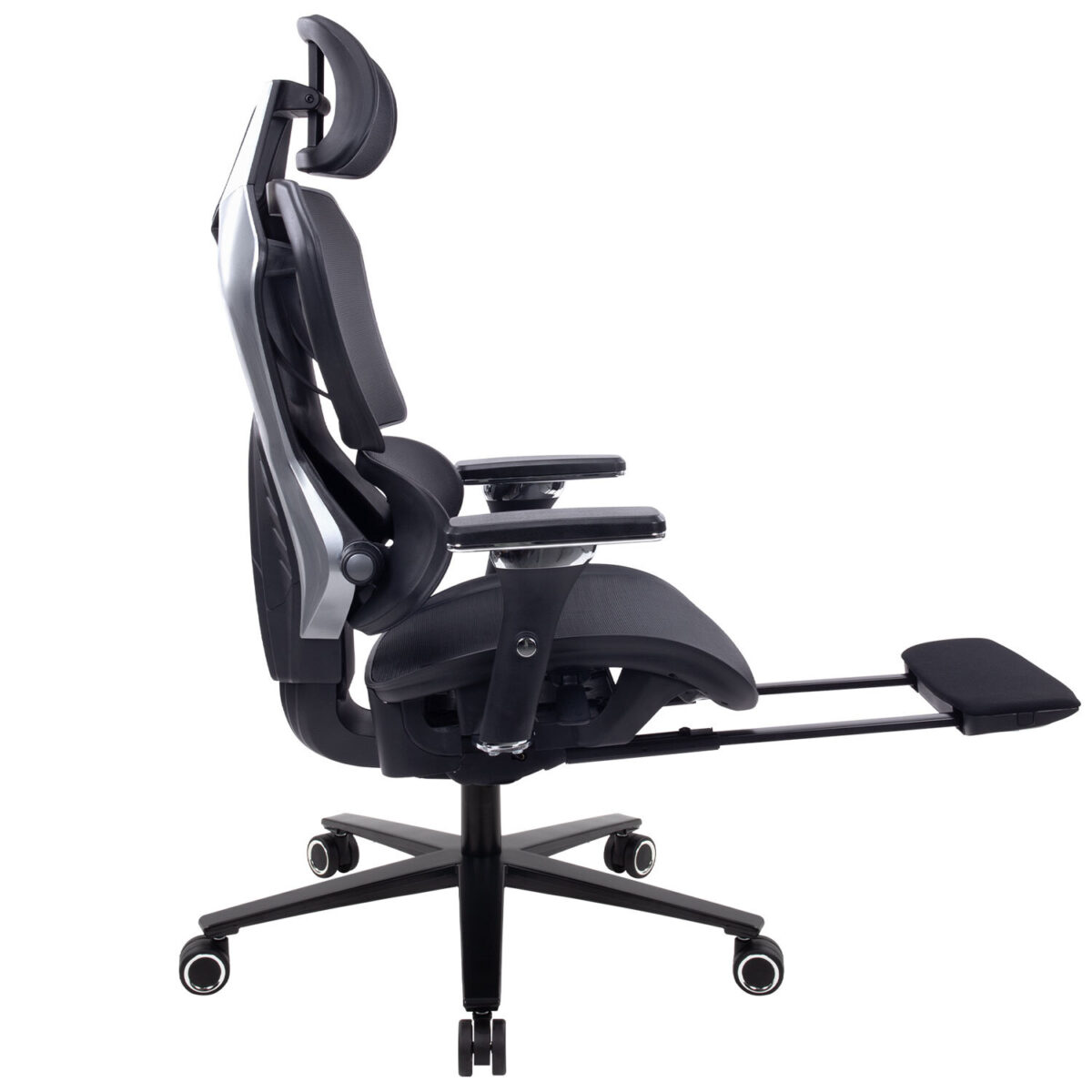 Кресло ATRONE (АТРОН) "Optimus ER-707", адаптивный механизм со слайдером, сетка, черный/серый, 532967 — изображение 11