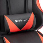 Кресло компьютерное DEFENDER "Tornado", 2 подушки, подставка для ног, экокожа, черное/красное, ш/к 26722, 64057 — изображение 11