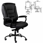 Кресло офисное "Ровер" CH-708, усиленное, НАГРУЗКА до 150 кг, экокожа, черное