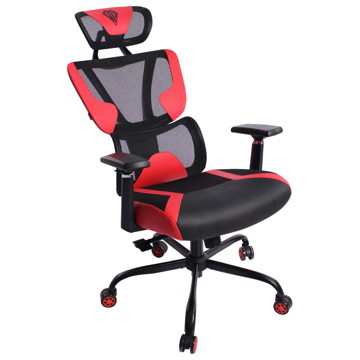 Кресло BRABIX PREMIUM "Toxin GM-520", синхромеханизм, экокожа/сетка/ткань, черное/красное, 532950 — изображение 6
