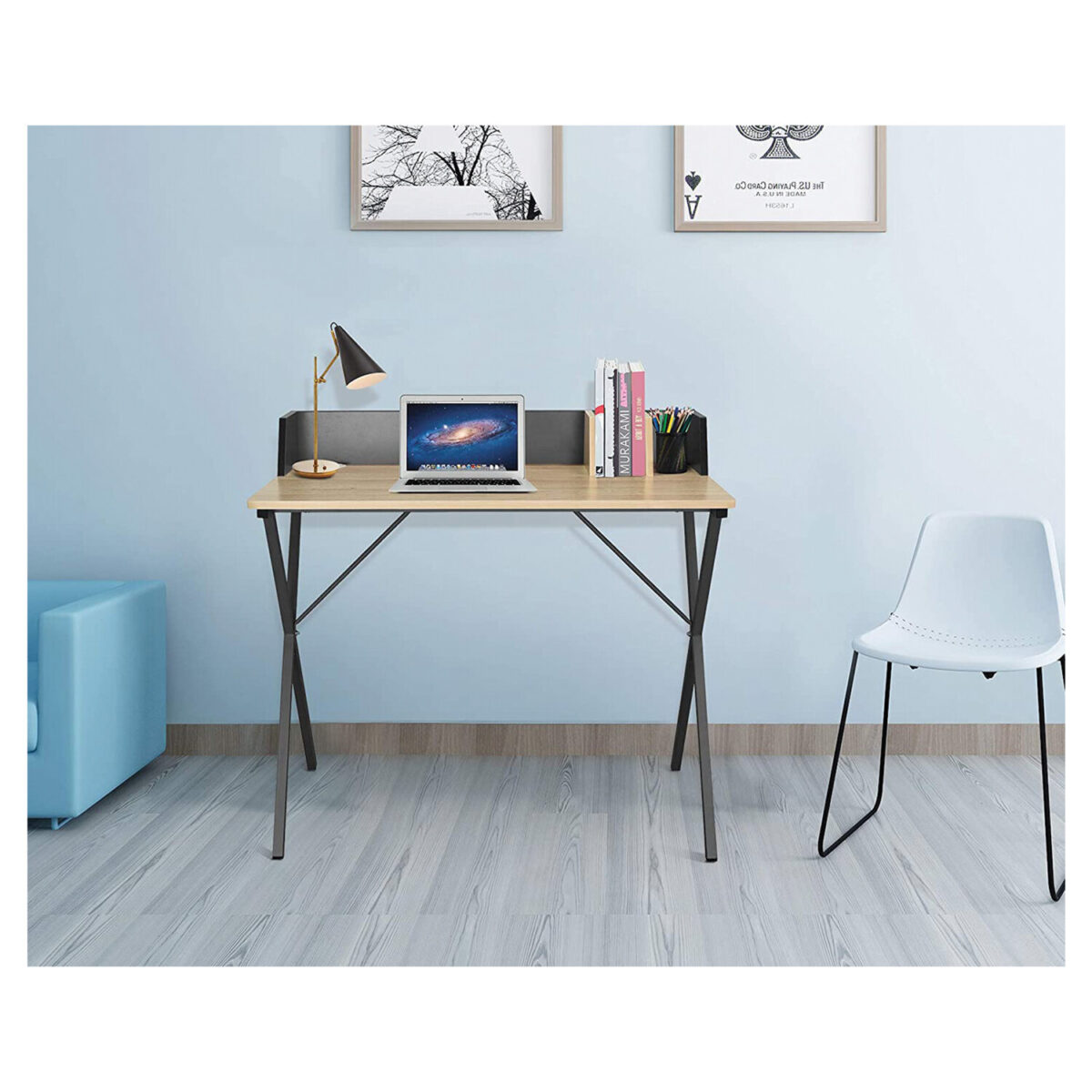 Стол на металлокаркасе BRABIX "LOFT CD-007", 800х500х840 мм, органайзер, комбинированный, 641227 — изображение 10