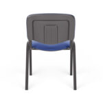 Стул для персонала и посетителей "ИЗО", черный каркас, кожзам синий, Z-06 — изображение 6