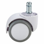 Колеса (ролики) BRABIX для кресла, прорезиненные, КОМПЛЕКТ 5 шт., шток d 11 мм, белые, в коробе, 533085 — изображение 4