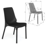 Стул для столовых, кафе, дома SHT-S75, черный металлический каркас, пластик черный — изображение 2
