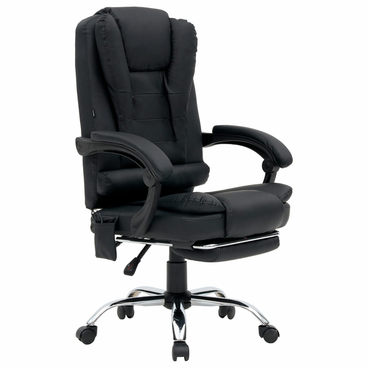 Кресло офисное CROMEX (КРОМЕКС) "Lounge MS-007", подножка, 6 массажных модулей, экокожа, черное, 532960 — изображение 5