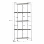 Стеллаж на металлокаркасе "Валенсия-25", 655х300х1555 мм, 5 полок, белый, СТВ25 Б — изображение 2